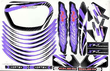Graphics Kit- PURPLE Fits Pūr-Speed Electric Balance Bikes With 16